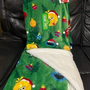 Christmas Sesame Street Throw